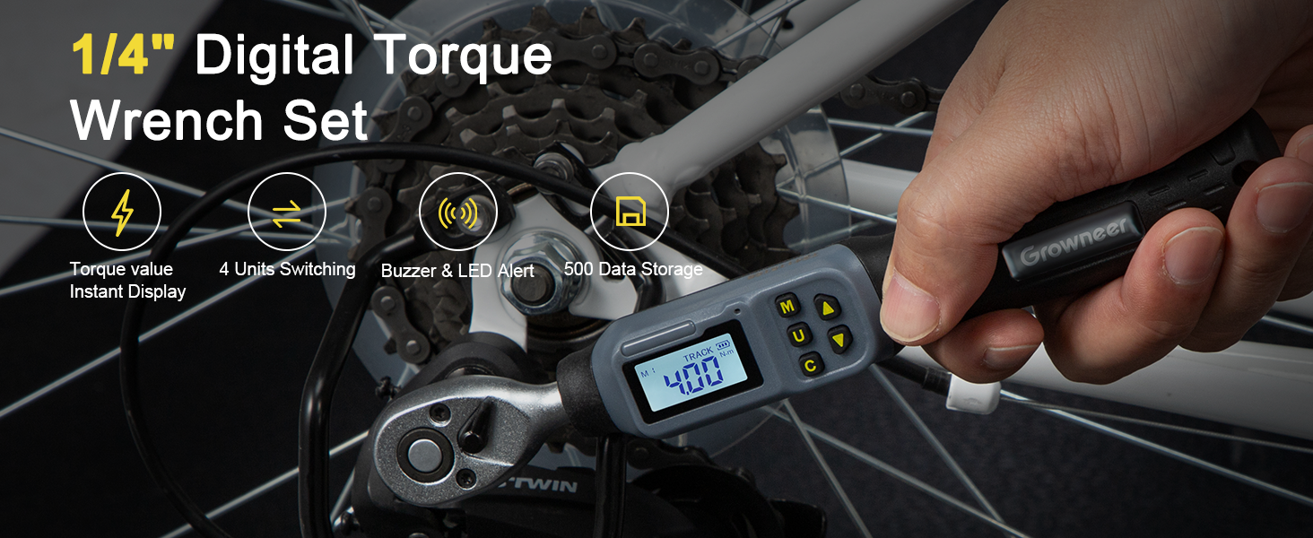 1 4 inch digital torque wrench compact head