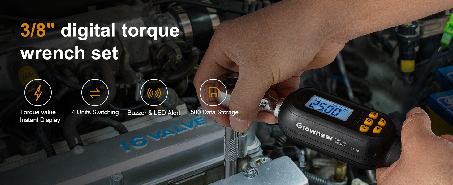 3 8 inch digital torque wrench 3–60 Nm
