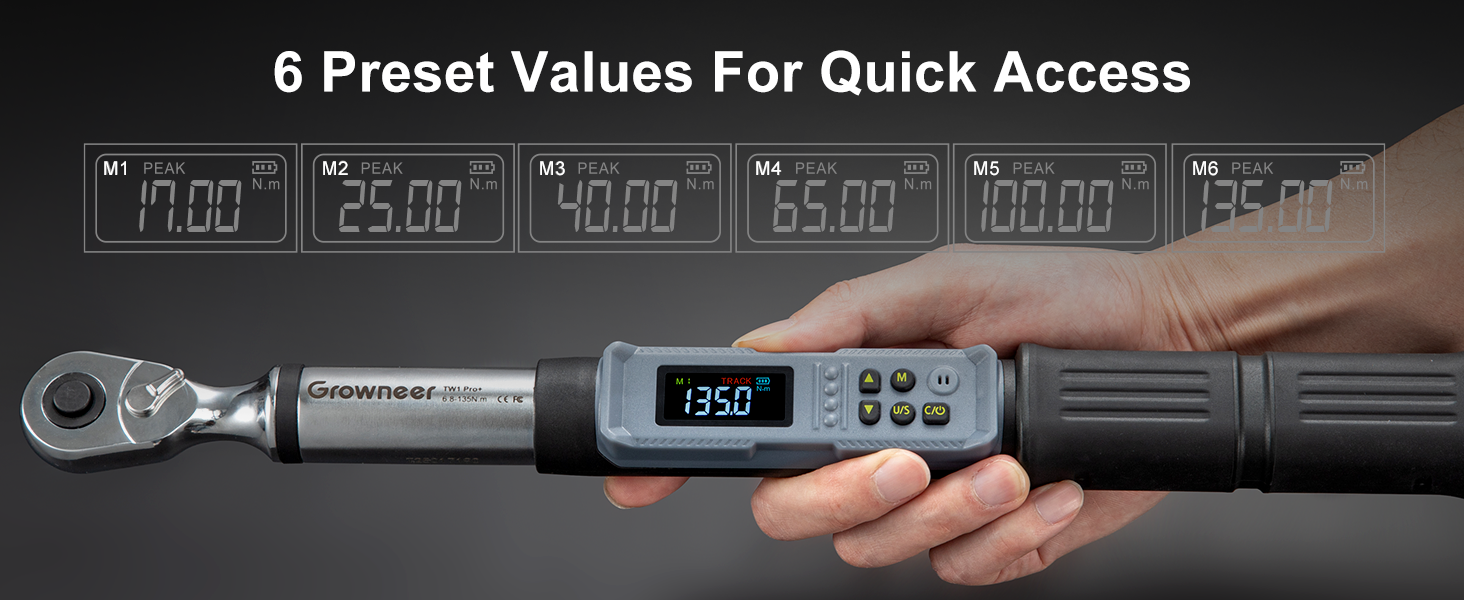 3 8 inch electronic torque wrench 6.8–135 Nm5
