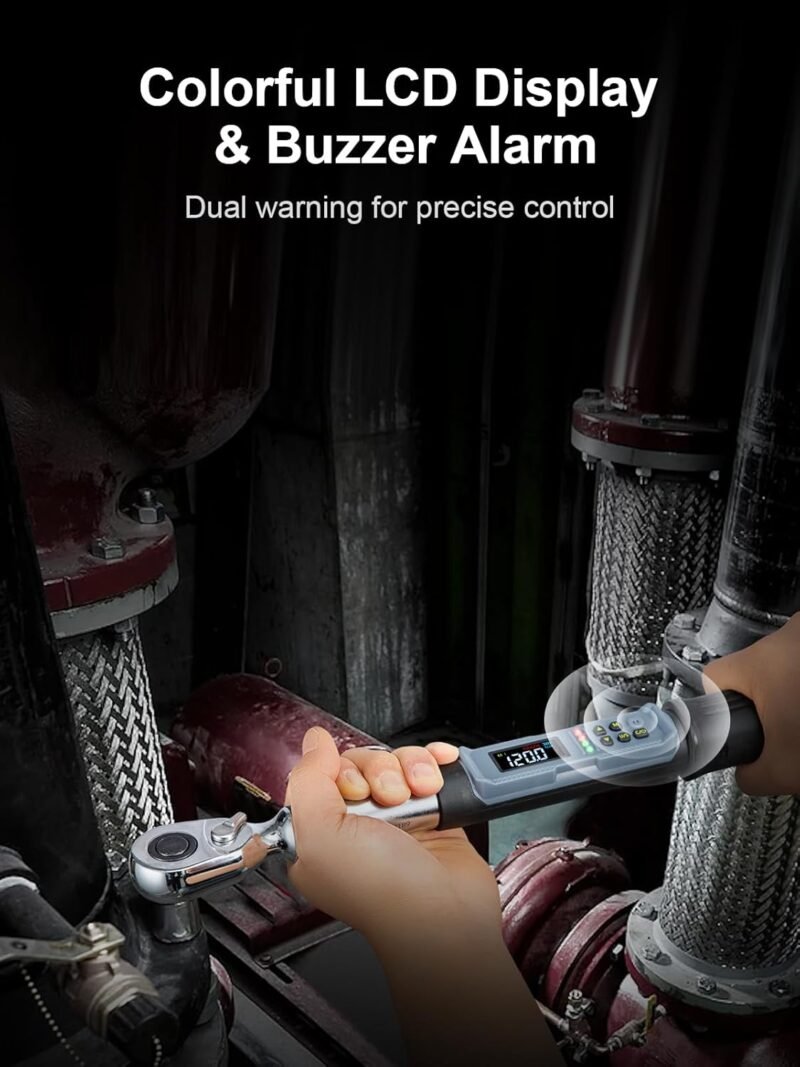 Digital Torque Wrench 1/2" Drive 10–200 Nm | LED+Buzzer - Image 4