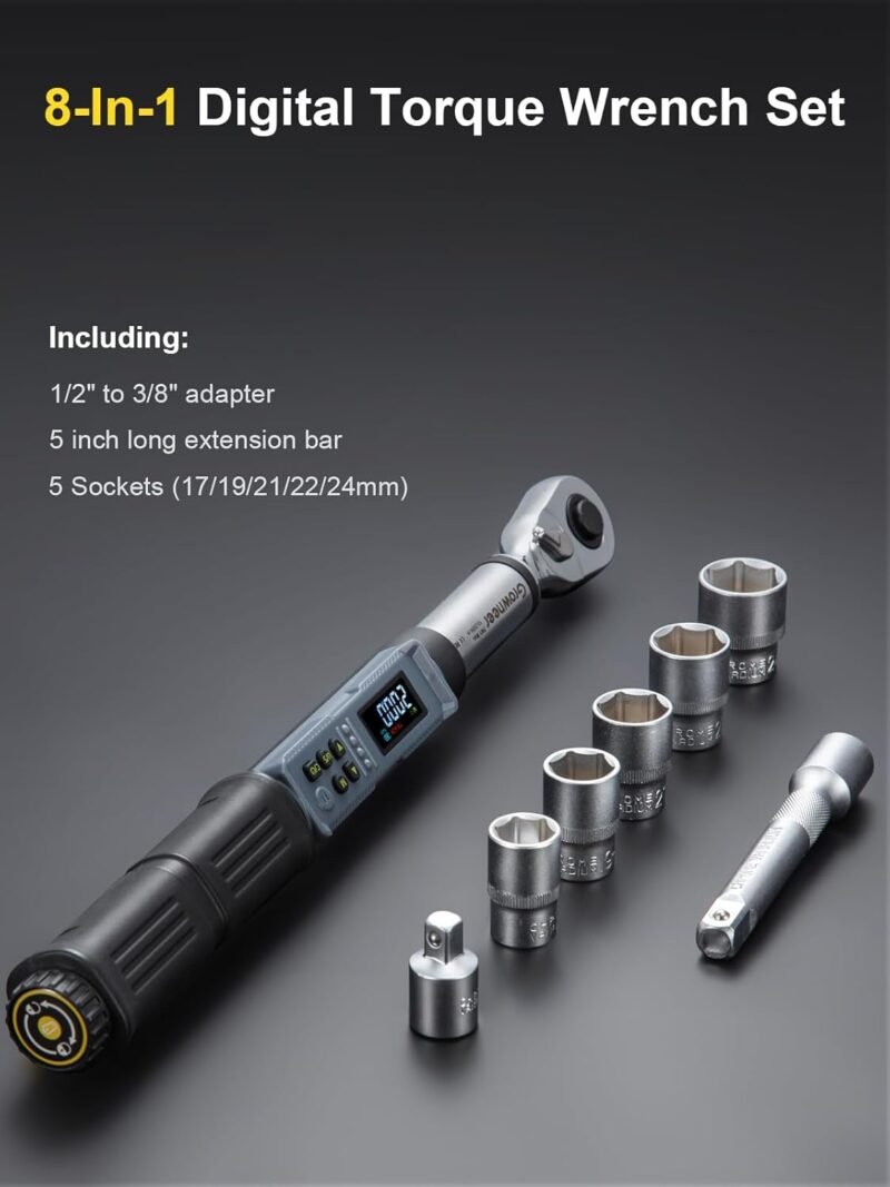 Digital Torque Wrench 1/2" Drive 10–200 Nm | LED+Buzzer - Image 8