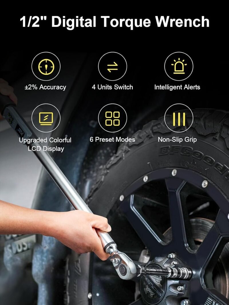 Digital Torque Wrench 1/2" Drive 17–340 Nm | LED+Buzzer - Image 3