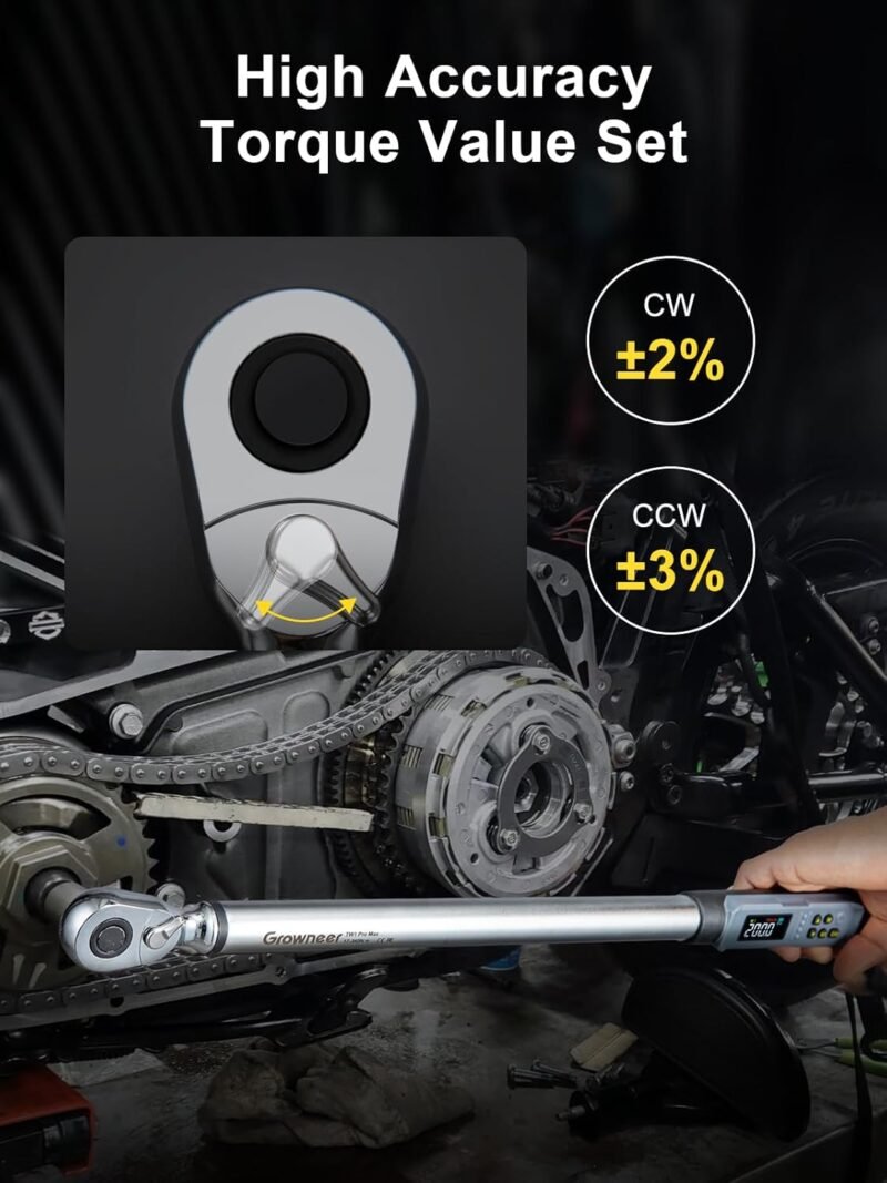 Digital Torque Wrench 1/2" Drive 17–340 Nm | LED+Buzzer - Image 4