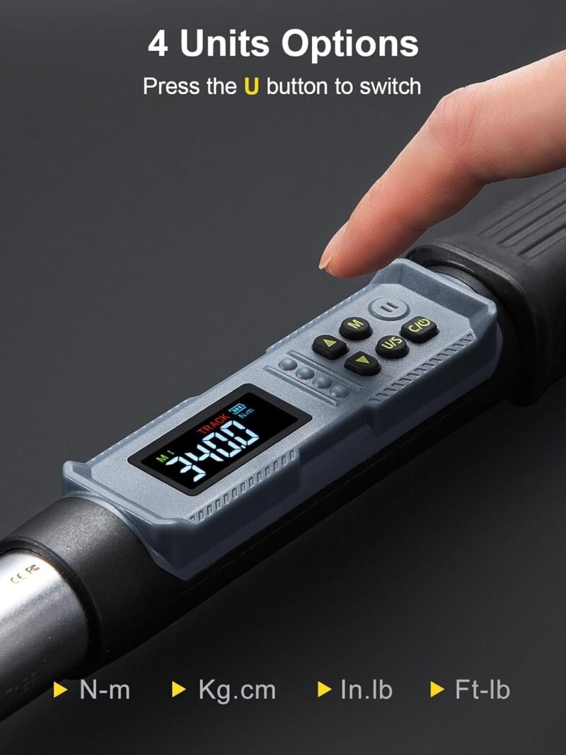 Digital Torque Wrench 1/2" Drive 17–340 Nm | LED+Buzzer - Image 5