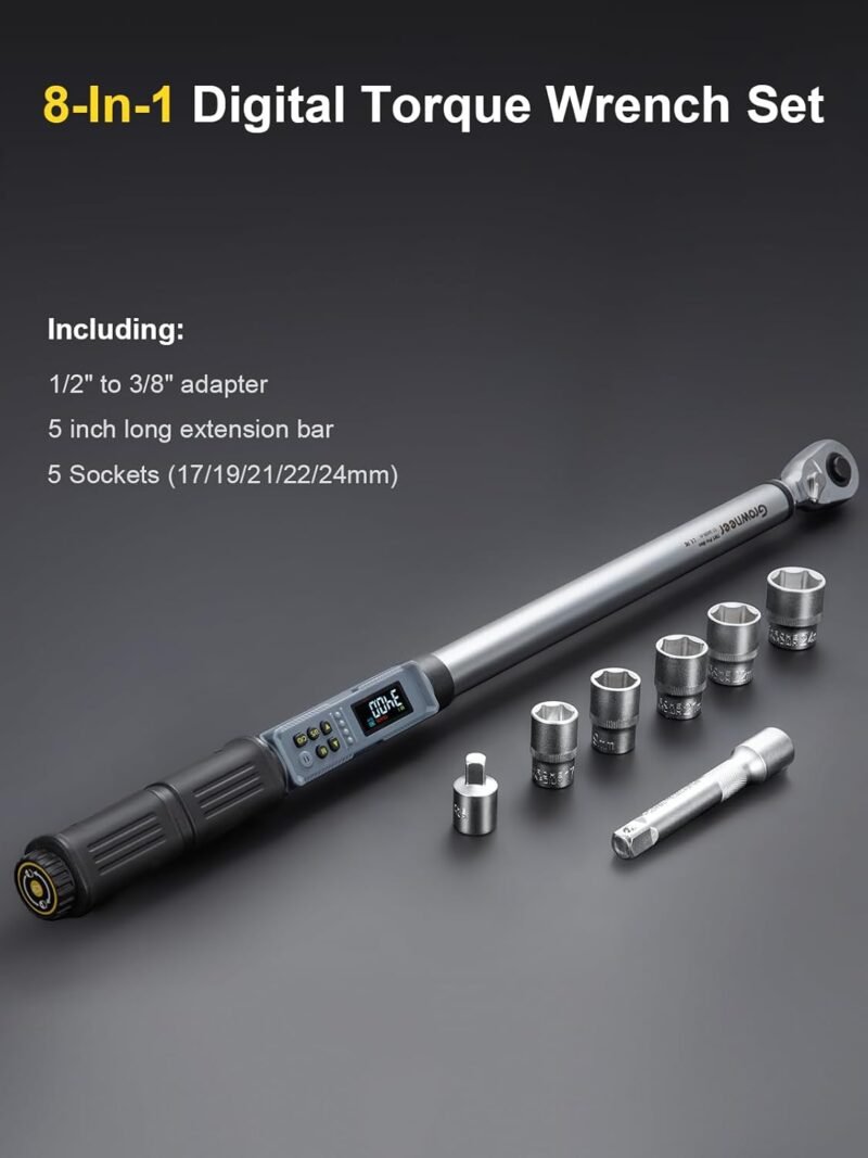 Digital Torque Wrench 1/2" Drive 17–340 Nm | LED+Buzzer - Image 8