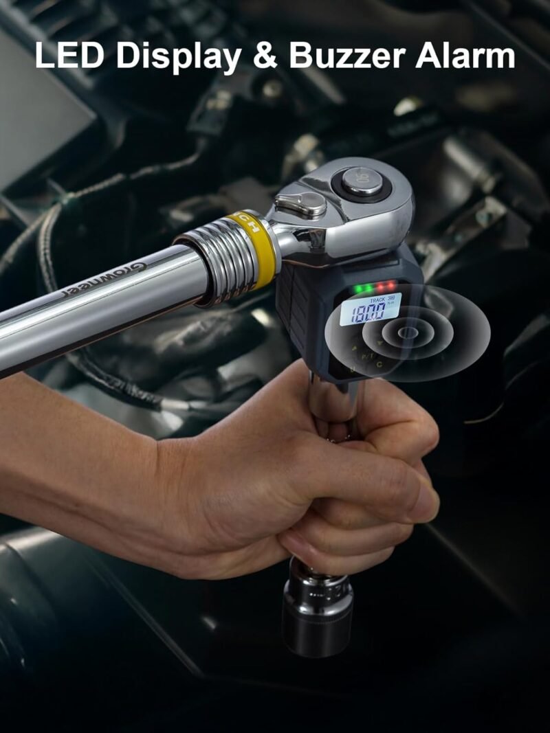 Digital Torque Wrench 10–340 Nm (7.3–250.8 ft-lb) + Adapter - Image 6