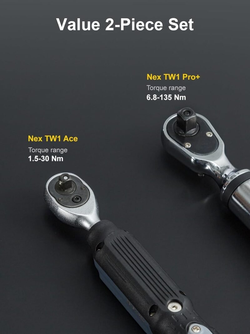 Digital Torque Wrench Combo 1/4" 1.5–30Nm + 3/8" 6.8–135Nm - Image 3